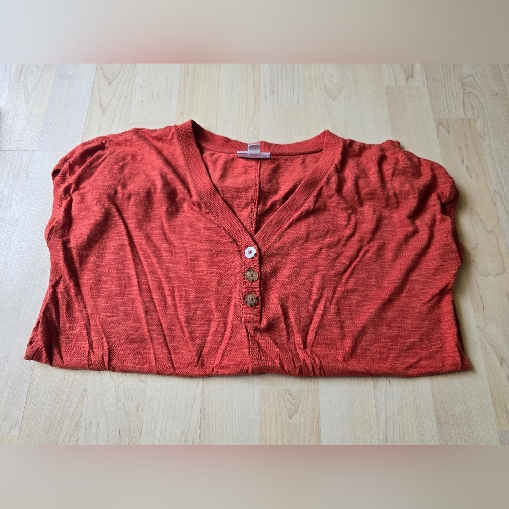 J. Jill Three Button Short Sleeve Shirt Size XS